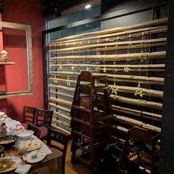 Inchin's Bamboo Garden - Interesting use of dried bamboo with decorations