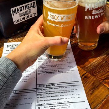 Masthead Brewing - Cheers! Falling Fruit (Left) and IPA (Right) - Breweries Near Me - Cleveland, Ohio Masthead Brewing - Cheers! Falling Fruit (Left) and IPA (Right) - Breweries Near Me - Cleveland, Ohio