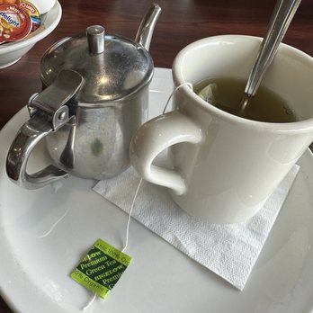 The Best Breakfast Cafe - Green tea. They bring out the tea box to pick ur tea and this cute small pot for more water. - American Near Me - Oxnard, California The Best Breakfast Cafe - Green tea. They bring out the tea box to pick ur tea and this cute small pot for more water. - American Near Me - Oxnard, California