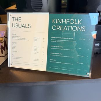 Kinhfolk - Menu! - Coffee & Tea Near Me - Brooklyn, New York