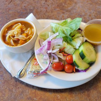 Halfmoon Diner - Beef veg soup and side salad. - Diners Near Me - Clifton Park, New York Halfmoon Diner - Beef veg soup and side salad. - Diners Near Me - Clifton Park, New York