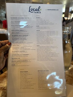 Menu photo 2 Local Table Cypress, TX