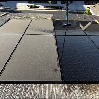 All American Cleaning - Side by side before and after - Solar Panel Cleaning Near Me