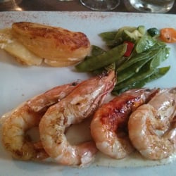 D'ici et d'ailleurs - Gambas sauce citron et poêlée de légumes