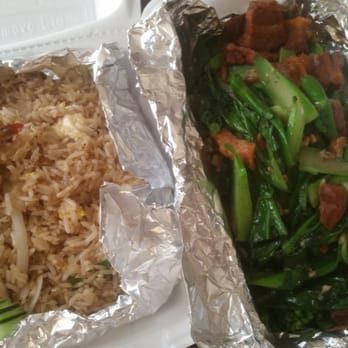 Elephant Thai Kitchen - Best take out ever!! Shrimp fried rice and Crispy Pork w/ Chinese broccoli - Thai Near Me - Long Beach, California Elephant Thai Kitchen - Best take out ever!! Shrimp fried rice and Crispy Pork w/ Chinese broccoli - Thai Near Me - Long Beach, California