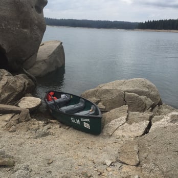 Camp Edison - Pulled the canoe up to a random beach and did some exploring - Campgrounds Near Me - Shaver Lake, California
