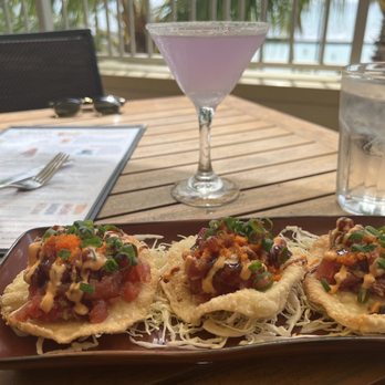 Tikis Grill & Bar - Ahi Poke Wonton Sliders - Seafood Near Me - Honolulu, Hawaii Tikis Grill & Bar - Ahi Poke Wonton Sliders - Seafood Near Me - Honolulu, Hawaii