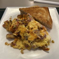 Fox's Market House Restaurant - LHU Scramble with sourdough toast.