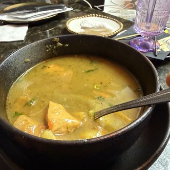 El Patio Boca - Soup. Pumpkin Soup. Very large portion. And tasty. - Colombian Near Me - Boca Raton, Florida
