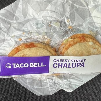 Taco Bell - Cheesy Street Chalupa. Two in a pack. Pretty good. - Fast Food Near Me - Acworth, Georgia Taco Bell - Cheesy Street Chalupa. Two in a pack. Pretty good. - Fast Food Near Me - Acworth, Georgia
