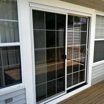 Window Solutions Plus - New Marvin Sliding Glass Door & Trim - Windows Installation Near Me - Ridgefield, Connecticut Window Solutions Plus - New Marvin Sliding Glass Door & Trim - Windows Installation Near Me - Ridgefield, Connecticut