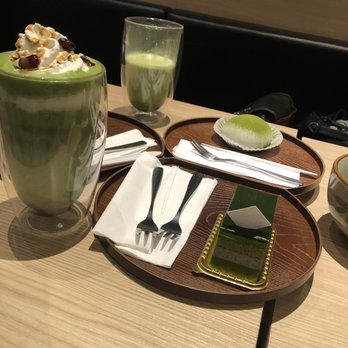 TSUJIRI Japanese Tea House - Red bean matcha - whipped azuki matcha latte and desserts! - Coffee & Tea Near Me - Edmonton, Alberta