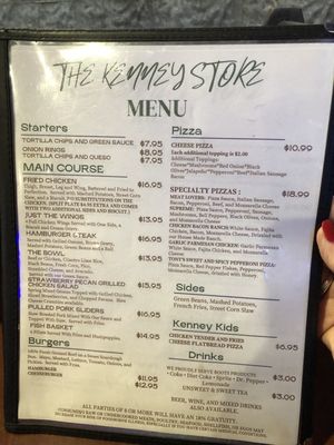 Menu photo 1 The Kenney Store Kenney, TX