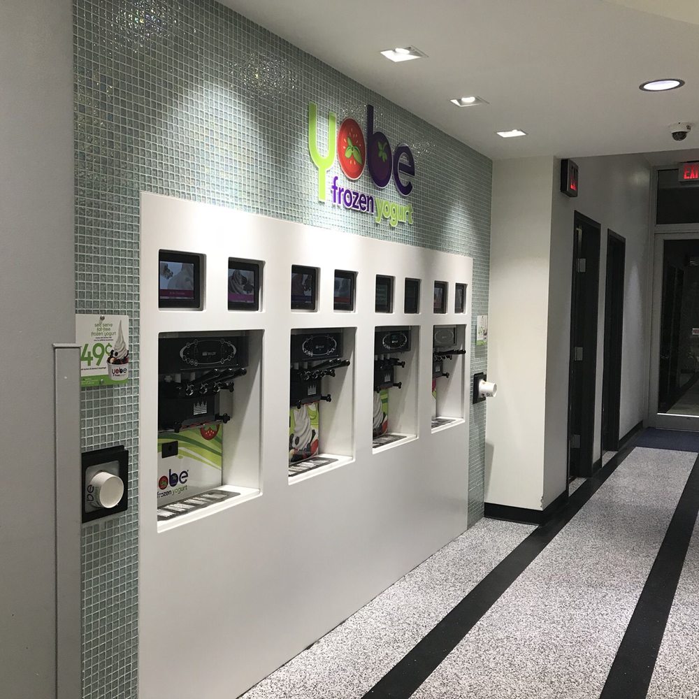 the entrance to a building with a variety of electronic gadgets on display the entrance to a building with a variety of electronic gadgets on display