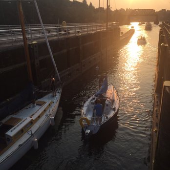 Hiram M Chittenden Locks - Sunset hours at the Locks. - Landmarks & Historical Buildings Near Me - Seattle, Washington