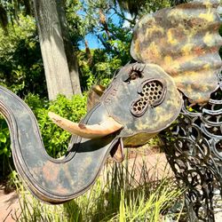 Marietta Museum of Art & Whimsy - Found object elephant sculpture  -- with BIG personality