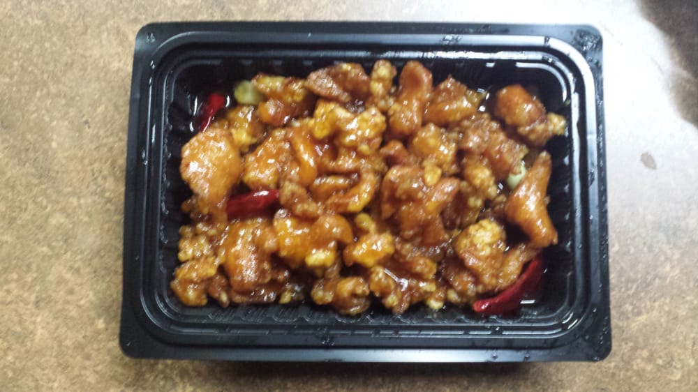 Tangerine Chicken, large (9.95 and sorry for the blurry photo) Yelp