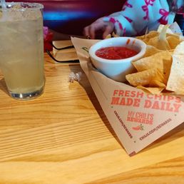 Chips & Salsa, regular margarita on the rocks