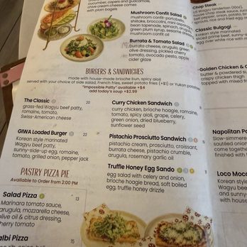 GIWA - Menu 5/3/26 - Breakfast & Brunch Near Me - Santa Clara, California