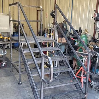 AOM Machining - Stairway welding and fabrication process - Metal Fabricators Near Me - Grand Island, Nebraska AOM Machining - Stairway welding and fabrication process - Metal Fabricators Near Me - Grand Island, Nebraska
