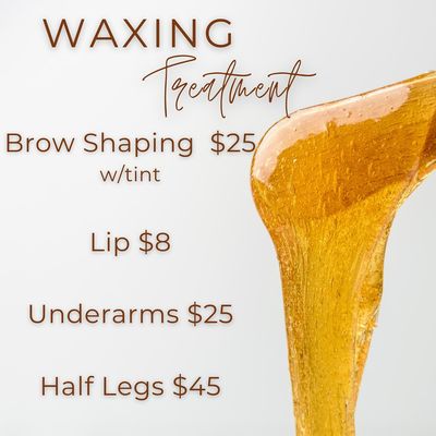 Waxing - Choose to prioritize your well-being with a service that elevates both your skin's texture and your
relaxation levels.
