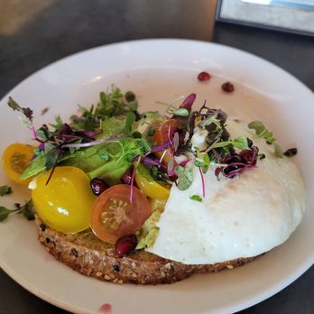 Brunch & Sip - Avocado toast with over easy egg was filling. - Coffee & Tea Near Me - Phoenix, Arizona