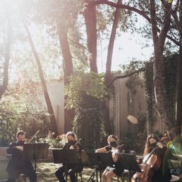 Quartet playing in Malibu
