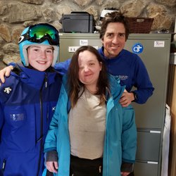 Waterville Valley Ski Resort - Me with my Adaptive Sports Program coach and his daughter (who also works there)
