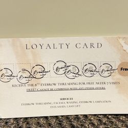 Browtique Beauty Studio - Loyalty card!