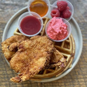 Blue Whale - Chicken & Waffles - Cafes Near Me - La Jolla, California