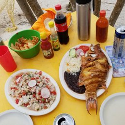 Fried fish and ceviche