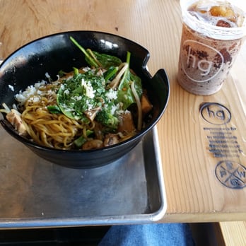 honeygrow - Philly Roast Pork stir fry with Shrimp and Root Beer with pure cane sugar. - Salad Near Me - Cherry Hill, New Jersey
