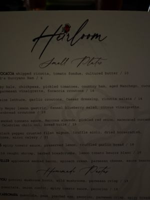 Menu photo 5 Heirloom Reston, VA Menu photo 5 Heirloom Reston, VA