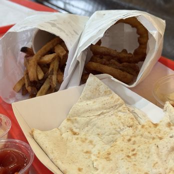 Z Burger & Maman Joon Kaboob - Half Fries and Half Onion Rings - Burgers Near Me - Olney, Maryland