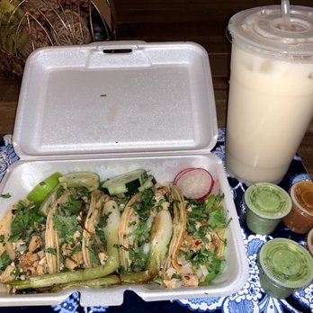 Tacos El Bronco II - All chicken tacos. A large Horchata. - Mexican Near Me - Bronx, New York Tacos El Bronco II - All chicken tacos. A large Horchata. - Mexican Near Me - Bronx, New York