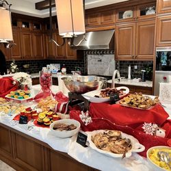 Porras Solutions - Chef Carlos - Brunch Menu - Waffle Bar, chicken Marsala, brisket, sausage, bacon and a variety of pastries.