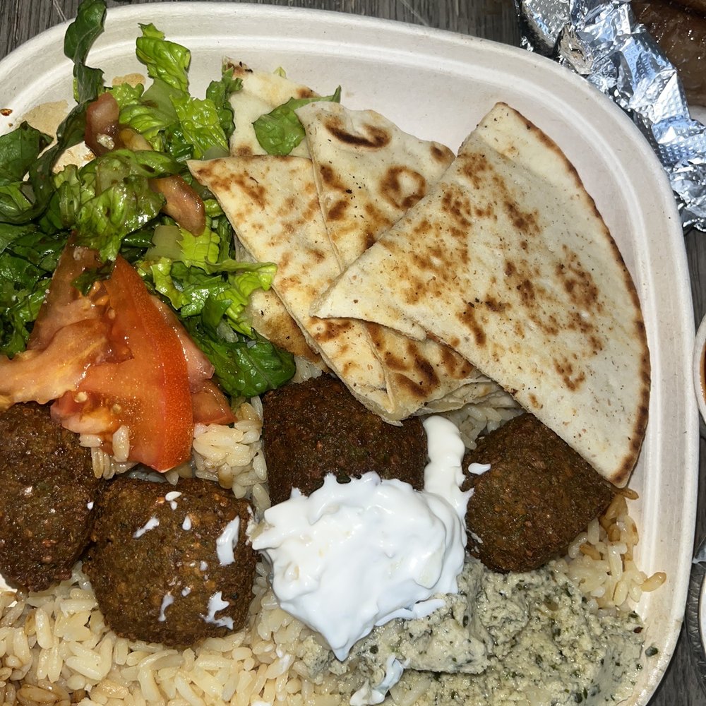 Pita Bowl - Falafel Bowl w hummus and Tzatziki Sauce - Greek Near Me - Nutley, New Jersey Pita Bowl - Falafel Bowl w hummus and Tzatziki Sauce - Greek Near Me - Nutley, New Jersey
