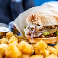 Humble Sea Brewing - Grilled Chicken Sandwich w/ Tots ($12)