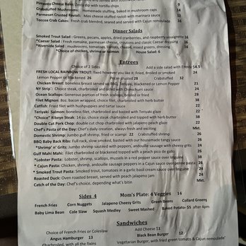 Toccoa Riverside Restaurant - Menu - Seafood Near Me - Blue Ridge, Georgia Toccoa Riverside Restaurant - Menu - Seafood Near Me - Blue Ridge, Georgia