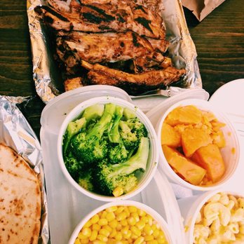 Chicken Lovers - Family bundle - one whole chicken and one full rack of ribs with four sides - American Near Me - Bayside, New York