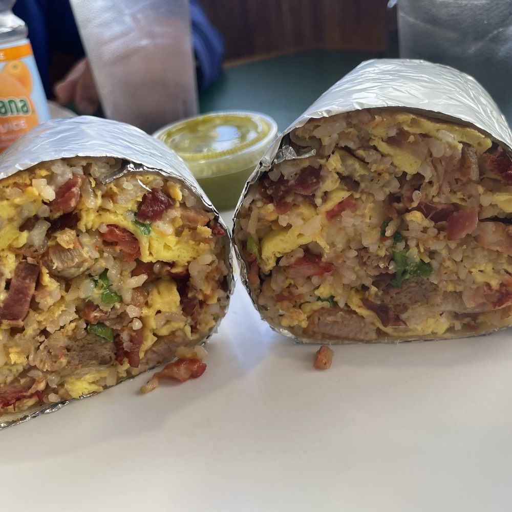 Ladybug Café - Lady bug burrito Flour, large tortilla wrapping Asian fried rice. Go figure. - Japanese Near Me - Gardena, California Ladybug Café - Lady bug burrito Flour, large tortilla wrapping Asian fried rice. Go figure. - Japanese Near Me - Gardena, California