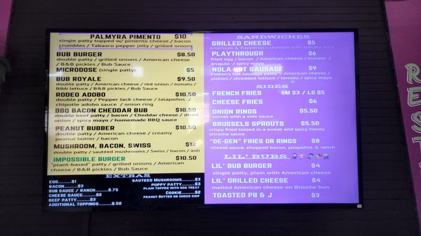Menu photo 6 Bub’s Nola New Orleans, LA Menu photo 6 Bub’s Nola New Orleans, LA