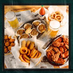 Red Crab Juicy Seafood - Crispy. Juicy. Fresh. Wings, Fried Calamari, hush puppies & onion rings -- the feast your crew deserves!