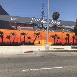 Exterior outside entrance of VIP Auto Body - Los Angeles, California Exterior outside entrance of VIP Auto Body - Los Angeles, California