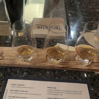 Firewater Kitchen + Bar - bourbon connoisseur flight - Salad Near Me - Oakland, Maryland