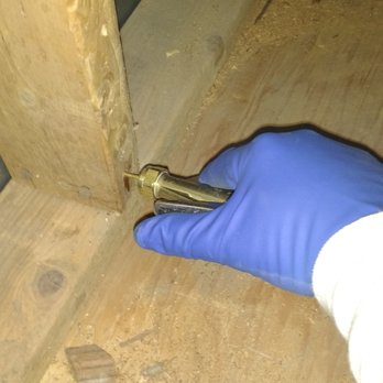 Campbell Termite Control Services - Local injection treatment for control of Drywood termites in an attic stud. - Pest Control Near Me - Garden Grove, California