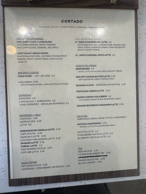 Menu photo 1 Cortado Coffee Garden Grove, CA