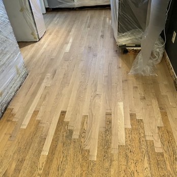 Usa Hardwood Floors LLC - New floors laced into kitchen from dining room before sanding - Flooring Near Me - Ridgefield, Washington Usa Hardwood Floors LLC - New floors laced into kitchen from dining room before sanding - Flooring Near Me - Ridgefield, Washington