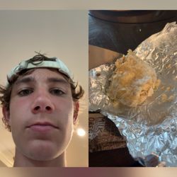 Midway Independent School District - Colby McCreery, class of 2027, with his chipotle burrito.
