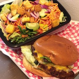 Southwest Veggie Burger and Side Salad